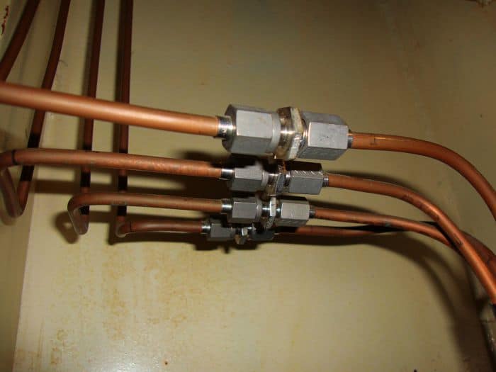 non corrosive metal-copper pipes