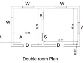 Double room building estimation|6 steps 1 double room plan