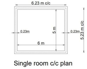 single room center to center plan