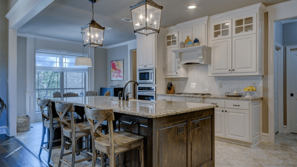 tile selection at kitchen